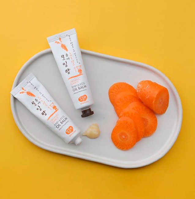 Whamisa Organic Carrot Baby&Kids Oil Balm Детское масло-бальзам на основе ферментов моркови, 30 г