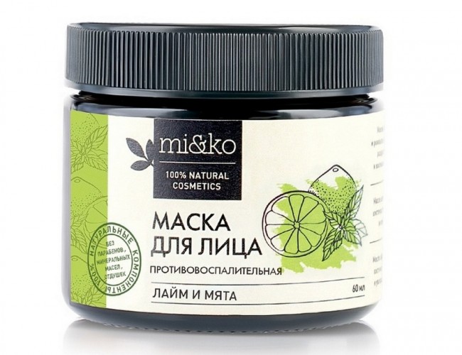 MiKo Маска для лица Лайм и Мята противовоспалительная, 60 мл MiKo Маска для лица Лайм и Мята противовоспалительная, 60 мл