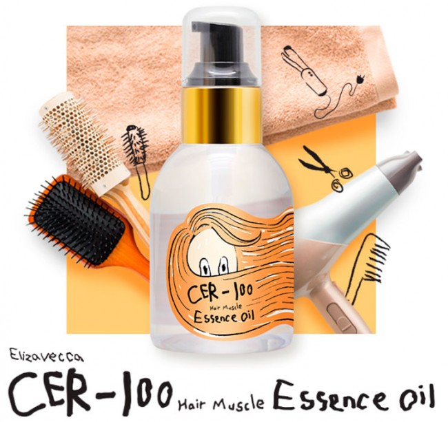 Elizavecca CER-100 Hair Muscle Essence Oil Эссенция для волос с коллагеном, 100 мл