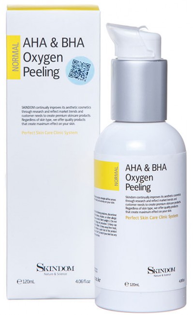 Skindom Кислородная пилинг-пенка для лица с AHA и BHA кислотами Oxygen Peeling AHA&BHA, 120 мл Skindom Кислородная пилинг-пенка для лица с AHA и BHA кислотами Oxygen Peeling AHA&BHA, 120 мл