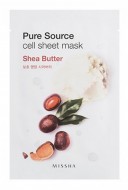 MISSHA Pure Source Cell Sheet Mask Shea Butter Тканевая маска для лица с маслом ши, 21 г