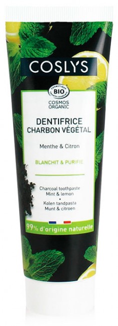 Coslys Паста зубная Мята-Лимон угольная, 100 г Coslys Паста зубная Мята-Лимон угольная, 100 г