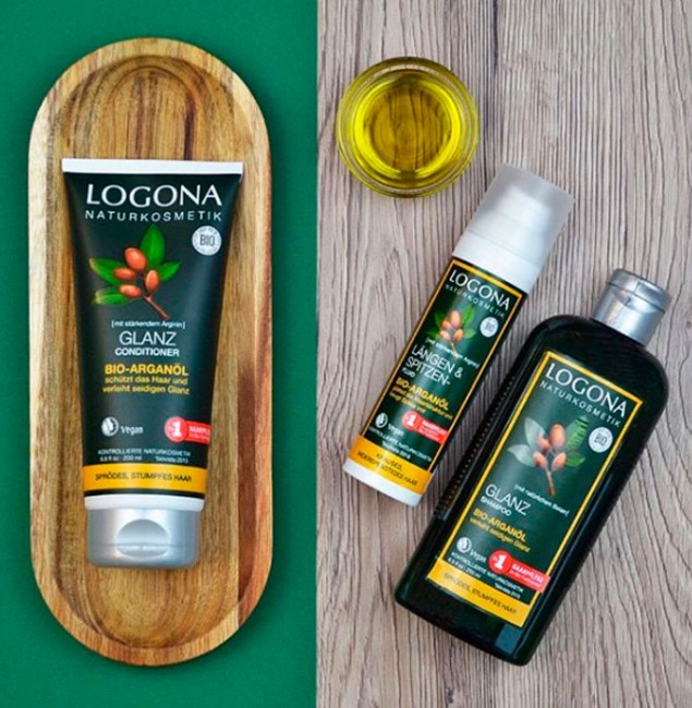 Logona Шампунь для восстановления блеска волос с Био-Аргановым маслом, 250 мл