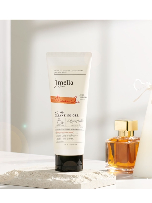 Jmella Парфюмированный гель для умывания "Домашний вечер" Амбра, Бобы Тонка, Ваниль N0.09 In France Maison Soir Cleansing Gel, 150 мл