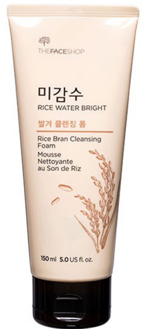 THE FACE SHOP Rice Water Bright Cleansing Foam Очищающая пенка с рисовой водой, 150 мл THE FACE SHOP Rice Water Bright Cleansing Foam Очищающая пенка с рисовой водой, 150 мл