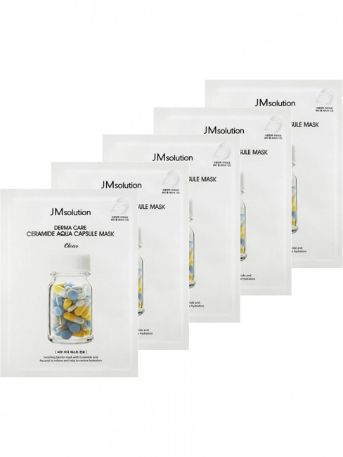 JMsolution Комплект восстанавливающих целлюлозных масок с керамидами Derma Care Ceramide Aqua Capsule Mask, 5*25 мл