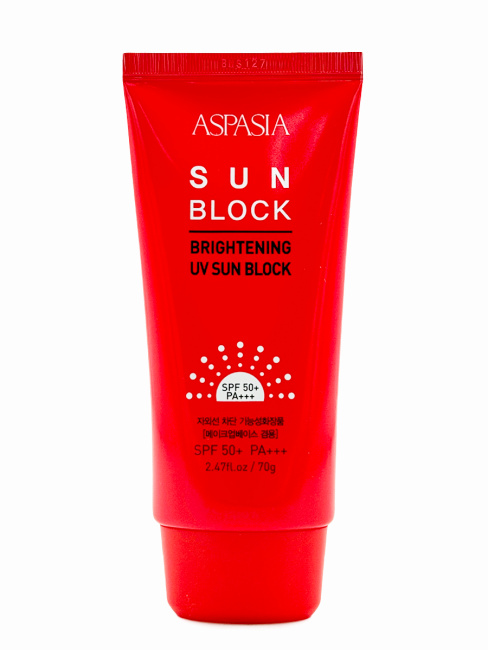 Aspasia Крем для лица солнцезащитный осветляющий Brightening UV Sun Block SPF 50+/PA+++, 70 мл