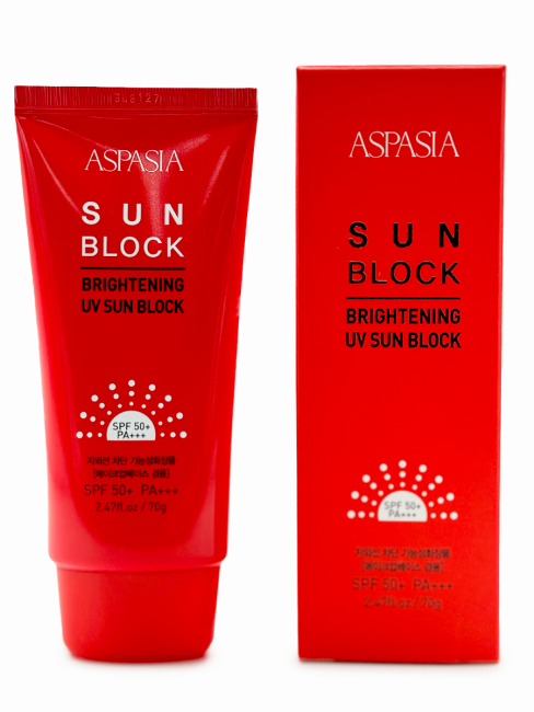 Aspasia Крем для лица солнцезащитный осветляющий Brightening UV Sun Block SPF 50+/PA+++, 70 мл