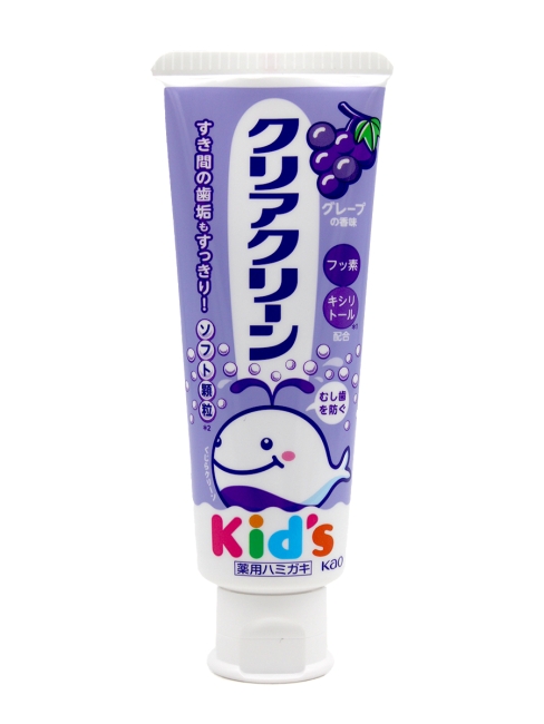 KAO Детская зубная паста от 3 лет со вкусом винограда Clear Clean Kids Toothpaste Grape, 70 г