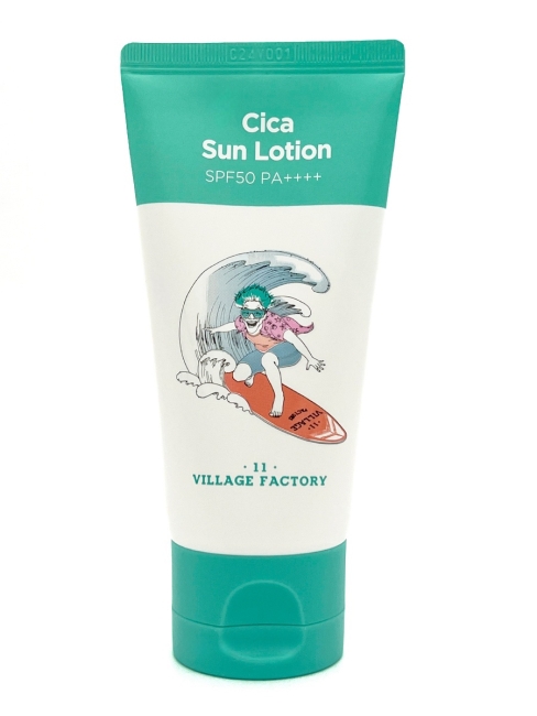 Village 11 Factory Солнцезащитный лосьон водостойкий Waterproof Cica Sun Lotion SPF50 PA++++, 80 мл