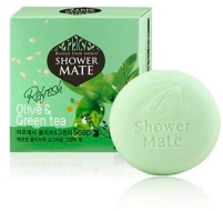 KeraSys Shower Mate Refresh Olive & Green Tea Soap Мыло косметическое "Оливки и зелёный чай", 100 г