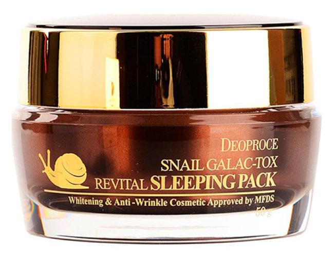 Deoproce Snail Galac-Tox Revital Sleeping Pack Маска ночная с муцином улитки, 50 г Deoproce Snail Galac-Tox Revital Sleeping Pack Маска ночная с муцином улитки, 50 г