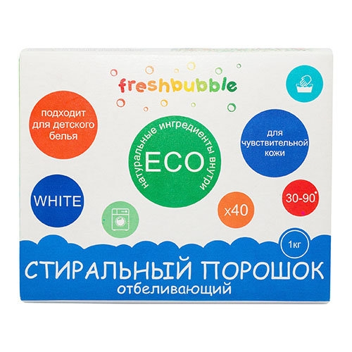 Freshbubble Порошок для стирки белья отбеливающий 1 кг