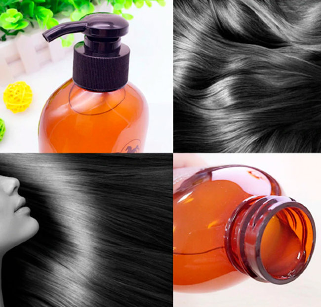 Bioaqua Horse Ointment Кератиновый шампунь с лошадиным маслом для поврежденных волос, 300 мл