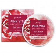 Petitfee Pink Vita Brightening Eye Mask Осветляющие тканевые патчи для глаз с витаминным комплексом, 60 шт