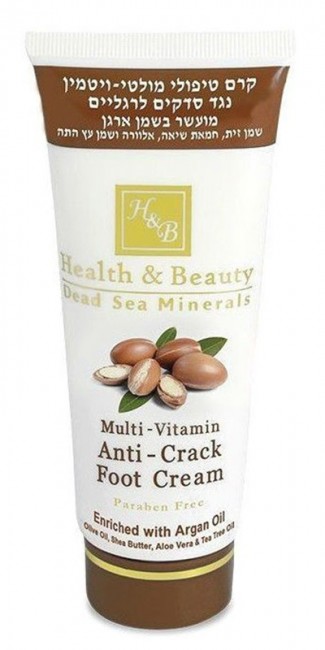 Health and Beauty Крем для ног Мультивитаминный против трещин с маслом Арганы, 180 мл