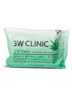 3W Clinic Мыло кусковое с экстрактом алоэ вера Aloe Soap, 120 г