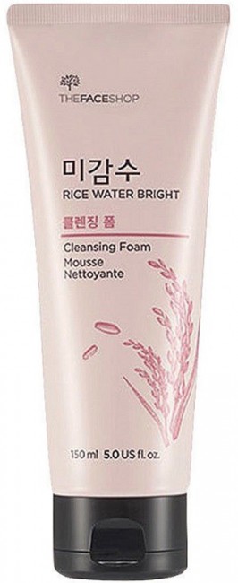 THE FACE SHOP Rice Water Bright Rice Bran Cleansing Foam Пенка для умывания на основе рисовой воды, 150 мл