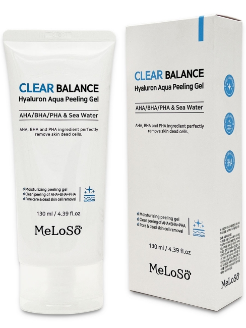 Meloso Пилинг-скатка для лица Clear Balance Hyaluron Aqua Peeling Gel, 180 мл