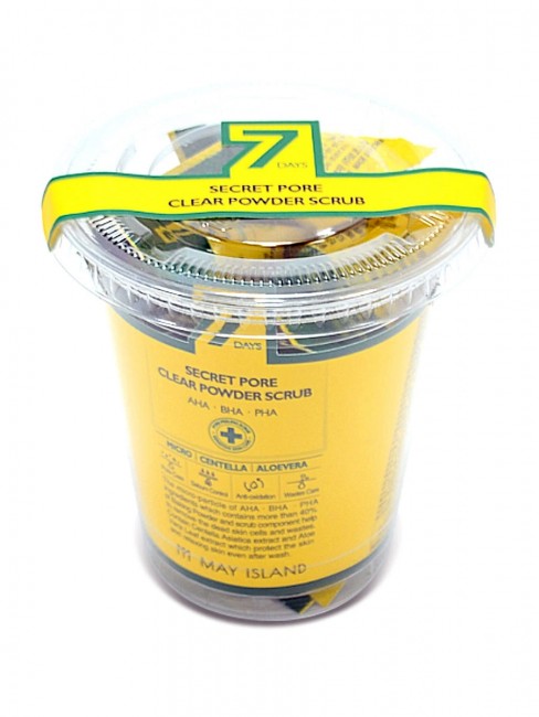 May Island Скраб для очищения пор с экстрактом центеллы 7 Days Secret Pore Clear Powder Scrub AHA-BHA-PHA, 12*5 г May Island Скраб для очищения пор с экстрактом центеллы 7 Days Secret Pore Clear Powder Scrub AHA-BHA-PHA, 12*5 г