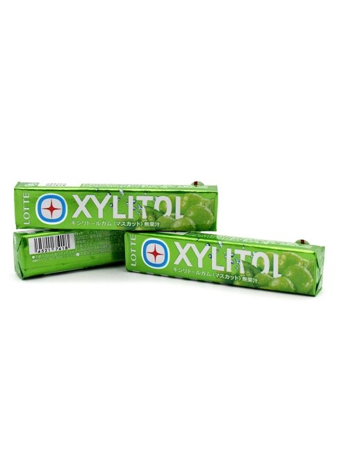 LOTTE Жевательная резинка с ксилитом Мускат Xylitol Muscat, 3 шт х 21 г
