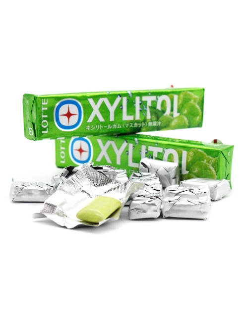 LOTTE Жевательная резинка с ксилитом Мускат Xylitol Muscat, 3 шт х 21 г