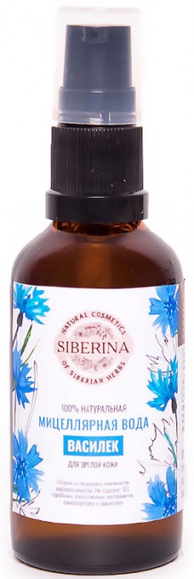Siberina Мицелярная вода Василек для зрелой кожи, 50 мл