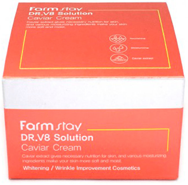 FarmStay Dr-V8 Solution Caviar Cream Крем с экстрактом икры, 50 мл FarmStay Dr-V8 Solution Caviar Cream Крем с экстрактом икры, 50 мл