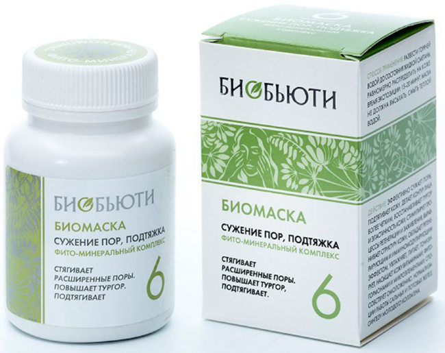 Биобьюти Биомаска № 6 Сужение пор, подтяжка, 50 г