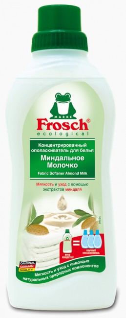 Frosch Концентрированный ополаскиватель для белья Миндальное молочко, 750 мл