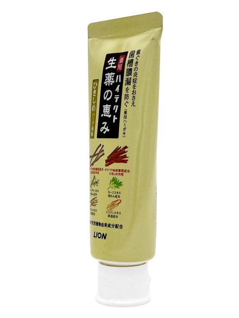 LION Зубная паста для профилактики болезней десен и кариеса с ароматом лечебных трав Hitect Seiyaku, 90 г