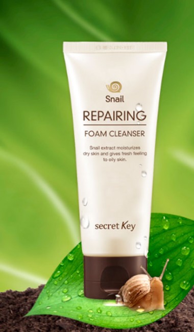 Secret Key Snail Repairing Foam Cleanser Пенка для умывания с муцином улитки, 100 мл