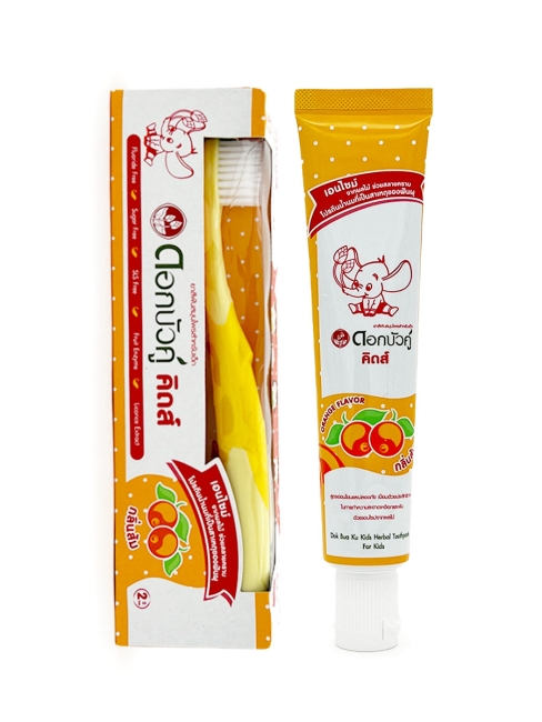 Twin Lotus Набор для детей 3-6 лет: Зубная паста с апельсином и Зубная щетка экстра мягкая Set Kids Herbal Toothpaste Orange Flavor and Toothbrush Extra Soft Yellow, 35 г Twin Lotus Набор для детей 3-6 лет: Зубная паста с апельсином и Зубная щетка экстра мягкая Set Kids Herbal Toothpaste Orange Flavor and Toothbrush Extra Soft Yellow, 35 г