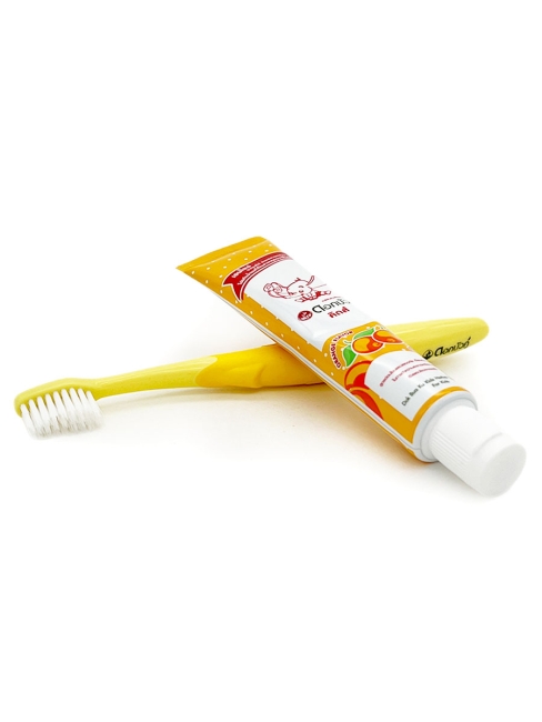 Twin Lotus Набор для детей 3-6 лет: Зубная паста с апельсином и Зубная щетка экстра мягкая Set Kids Herbal Toothpaste Orange Flavor and Toothbrush Extra Soft Yellow, 35 г Twin Lotus Набор для детей 3-6 лет: Зубная паста с апельсином и Зубная щетка экстра мягкая Set Kids Herbal Toothpaste Orange Flavor and Toothbrush Extra Soft Yellow, 35 г