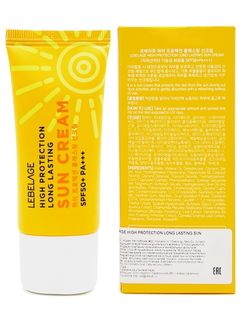 Lebelage Крем солнцезащитный длительного действия для лица и тела High Protection Long Lasting Sun Cream SPF50+ PA+++, 30 мл