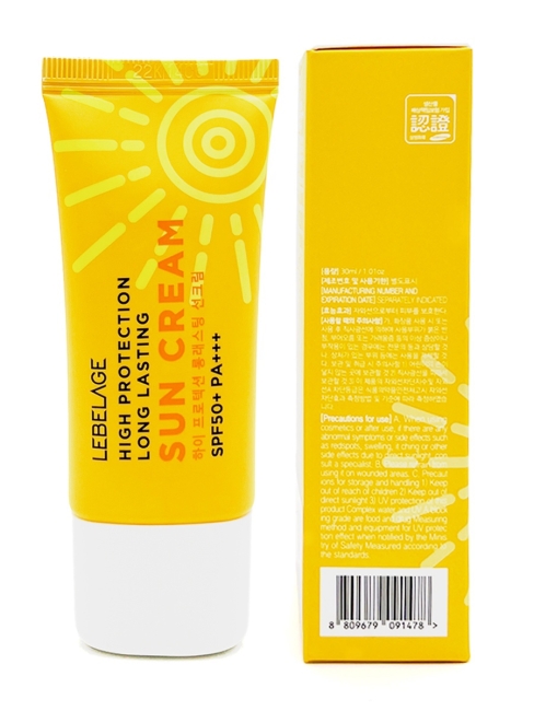 Lebelage Крем солнцезащитный длительного действия для лица и тела High Protection Long Lasting Sun Cream SPF50+ PA+++, 30 мл