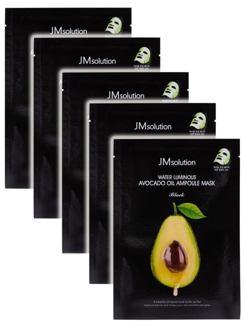 JMsolution Ультратонкая маска для лица с авокадо Water Luminous Avocado Oil Ampoule Mask Plus, 5 шт JMsolution Ультратонкая маска для лица с авокадо Water Luminous Avocado Oil Ampoule Mask Plus, 5 шт