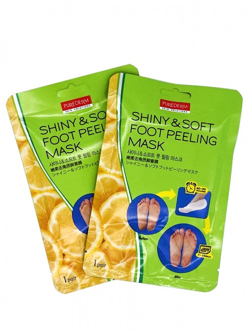 Purederm Отшелушивающая маска-пилинг для ног Shiny & Soft Foot Peeling Mask, 2 пары*34 г Purederm Отшелушивающая маска-пилинг для ног Shiny & Soft Foot Peeling Mask, 2 пары*34 г