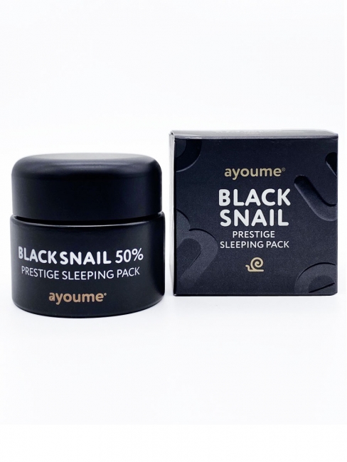 Ayoume Маска ночная для лица с муцином черной улитки Black Snail Prestige Sleeping Pack, 50 мл