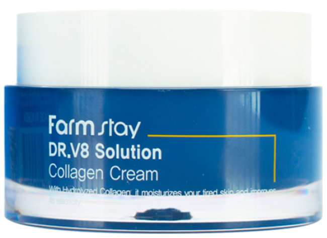 FarmStay Dr-V8 Solution Collagen Cream Крем с коллагеном, 50 мл FarmStay Dr-V8 Solution Collagen Cream Крем с коллагеном, 50 мл