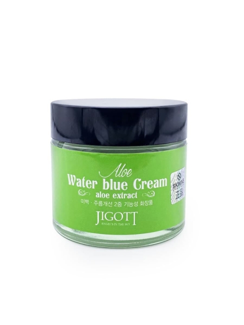Jigott Крем для лица увлажняющий с экстрактом алоэ Aloe Water Blue Cream, 70 мл Jigott Крем для лица увлажняющий с экстрактом алоэ Aloe Water Blue Cream, 70 мл