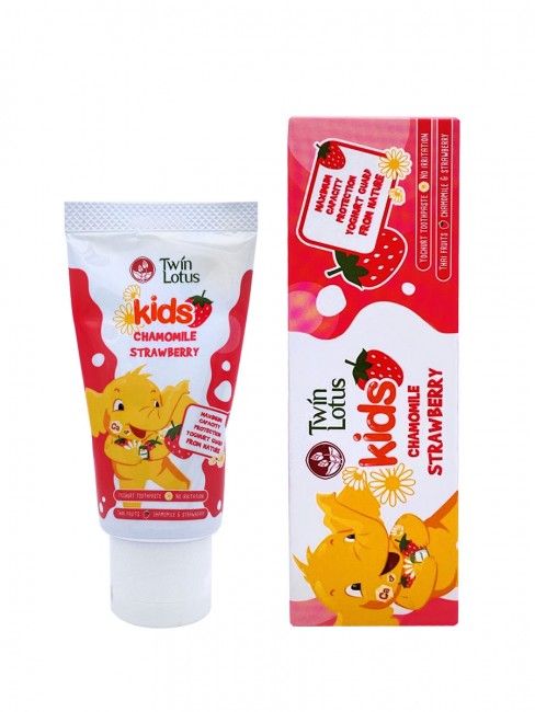 Twin Lotus Детская зубная паста "Клубника и Ромашка" Dok Bua Ku Kids Toothpaste Strawberry&Chamomile, 50 г