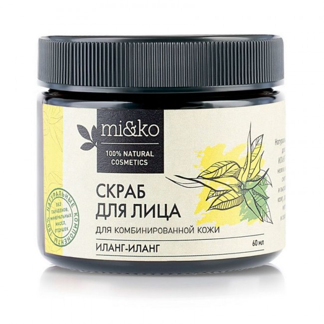 MiKo Скраб для лица Иланг-Иланг для комбинированной кожи, 60 мл MiKo Скраб для лица Иланг-Иланг для комбинированной кожи, 60 мл