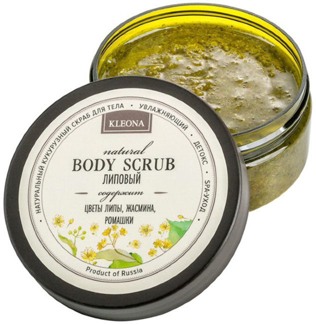 Kleona Кукурузный скраб Липовый, 200 г