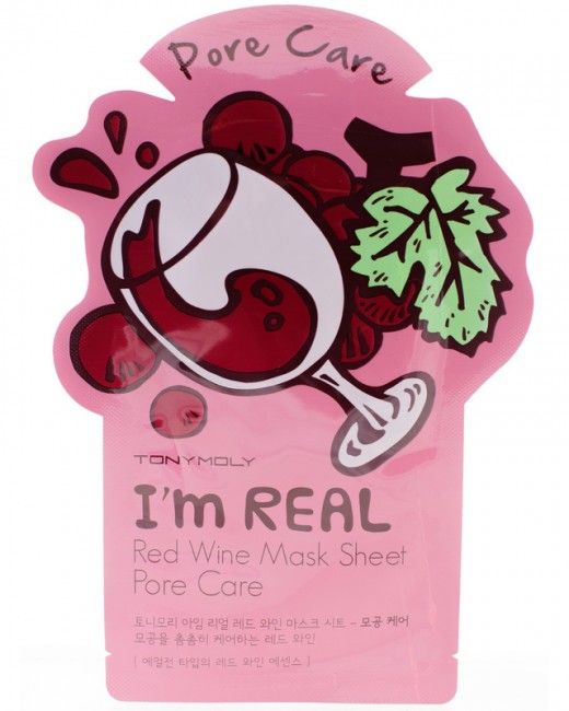 TONYMOLY I’m Real Red Wine Mask Sheet Pore Care Тканевая маска с экстрактом красного вина, 21 г TONYMOLY I’m Real Red Wine Mask Sheet Pore Care Тканевая маска с экстрактом красного вина, 21 г