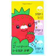 TONYMOLY Runaway Srawberry Seeds 3-step Nose Pack Очищающие патчи для носа, 3 шт