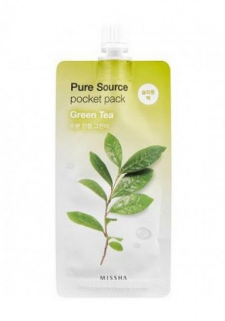 MISSHA Pure Source Pocket Pack Green Tea Ночная маска с экстрактом зеленого чая, 10 мл MISSHA Pure Source Pocket Pack Green Tea Ночная маска с экстрактом зеленого чая, 10 мл