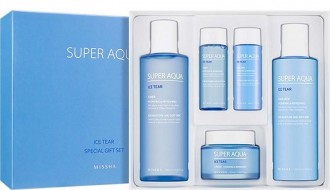 MISSHA Super Aqua Ice Tear Special Gift Set Увлажняющий набор по уходу за кожей с ледниковой водой, 440 мл MISSHA Super Aqua Ice Tear Special Gift Set Увлажняющий набор по уходу за кожей с ледниковой водой, 440 мл