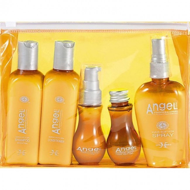 Angel Professional Набор миниатюр для волос от перхоти в косметичке