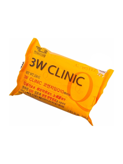 3W Clinic Мыло кусковое с коэнзимом Q10 Dirt Soap Q10, 120 г